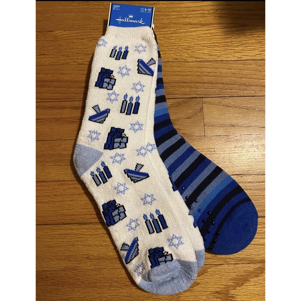 Hallmark Hanukkah Women's Cozy Socks (2 Pairs) 4-10